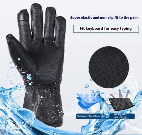 Full Finger Warm Waterproof Motorcycle Outdoor Heating Gloves - Image 2