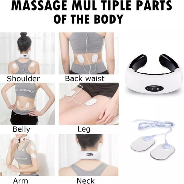 Electric Tens Unit Pulse Neck Massager Magnetic Pulse Therapy Vertebra Relax - Image 3