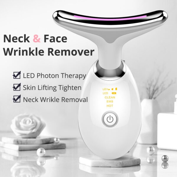 EMS Thermal Neck Lifting And Tighten Massager Electric Microcurrent Wrinkle Remover - Image 6